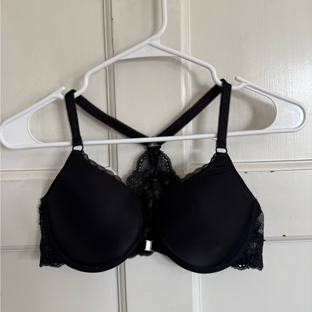 Adore Me black lace Racerback bra‎ size 34D